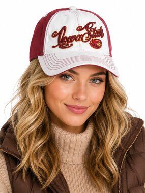 Iowa State Cyclones Womens Hat Stitched Logo Adjustable Strap Cap Zephyr Cotton